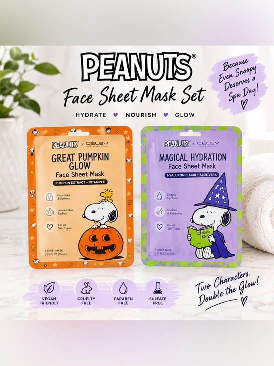 Peanuts Other - Peanuts Face Sheet Mask Duo - 2pcs